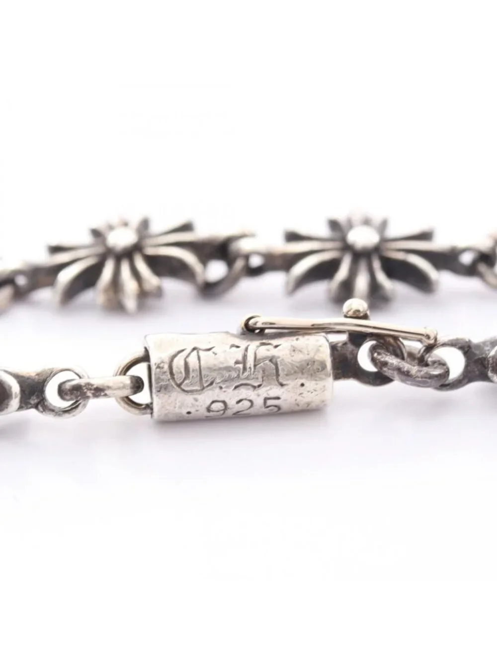 Chrome Hearts Bracelet Tiny CH Plus 925 Sterling Silver